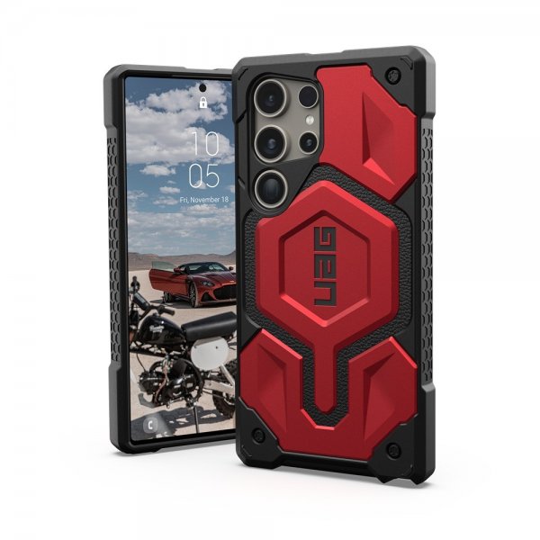 Urban Armor Gear (UAG) Samsung Galaxy S24 Ultra Cover Monarch Pro MagSafe Crimson