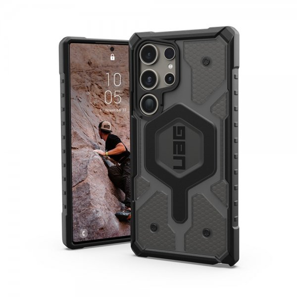 Urban Armor Gear (UAG) Samsung Galaxy S24 Ultra Cover Pathfinder Clear MagSafe Ash