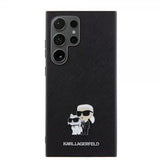 Karl Lagerfeld Samsung Galaxy S24 Ultra Cover Saffiano Karl & Choupette Sort