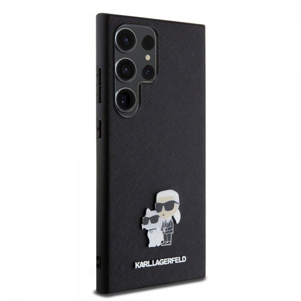 Karl Lagerfeld Samsung Galaxy S24 Ultra Cover Saffiano Karl & Choupette Sort
