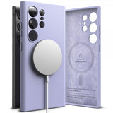Ringke Samsung Galaxy S24 Ultra Cover Silicone Magnetic Lavender