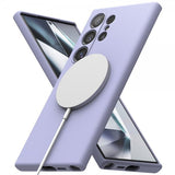 Ringke Samsung Galaxy S24 Ultra Cover Silicone Magnetic Lavender