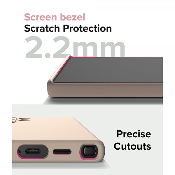 Ringke Samsung Galaxy S24 Ultra Cover Silikone Magnetic Pink Sand