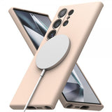 Ringke Samsung Galaxy S24 Ultra Cover Silikone Magnetic Pink Sand