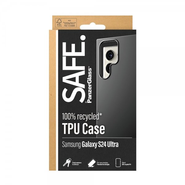 SAFE by PanzerGlass Samsung Galaxy S24 Ultra Cover Soft TPU Case Sort