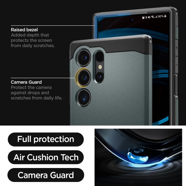 Spigen Samsung Galaxy S24 Ultra Cover Tough Armor Abyss Green
