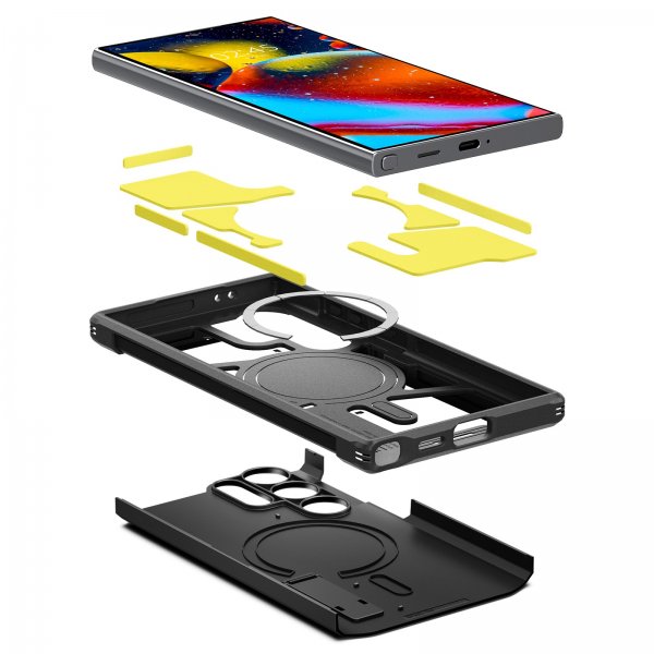 Spigen Samsung Galaxy S24 Ultra Cover Tough Armor MagFit Sort