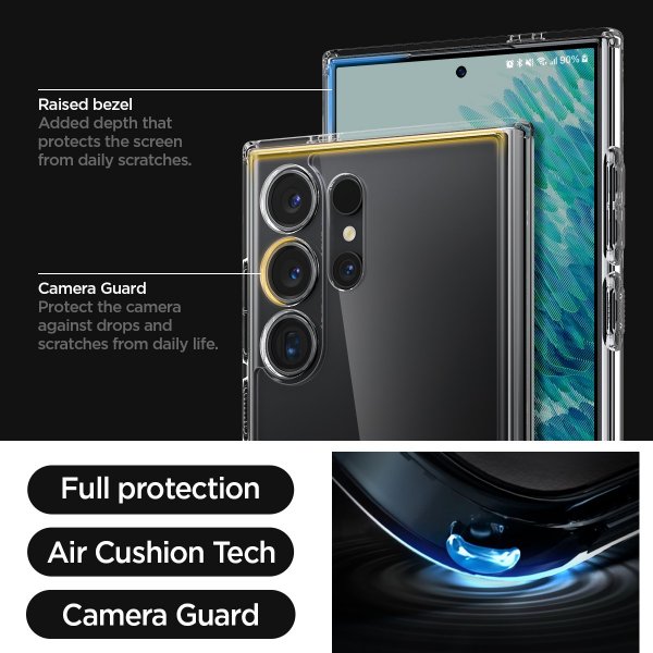 Spigen Samsung Galaxy S24 Ultra Cover Ultra Hybrid Crystal Clear