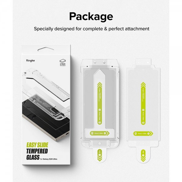 Ringke Samsung Galaxy S24 Ultra Skærmbeskyttelse Easy Slide 2-pak