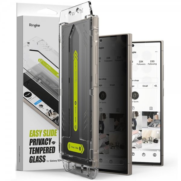Ringke Samsung Galaxy S24 Ultra Skærmbeskytter Easy Slide Privacy 2-pak