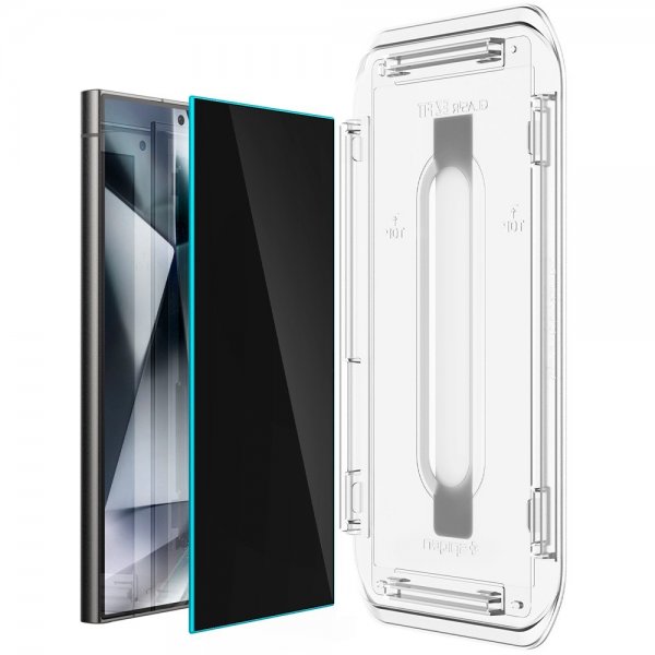Spigen Samsung Galaxy S24 Ultra Skærmbeskytter GLAS.tR EZ Fit Privacy 2-pak