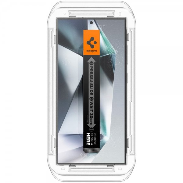 Spigen Samsung Galaxy S24 Ultra Skærmbeskytter GLAS.tR EZ Fit Privacy 2-pak