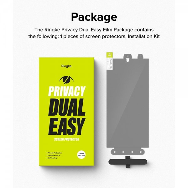 Ringke Samsung Galaxy S24 Ultra Skærmbeskyttelse Privacy Dual Easy Film
