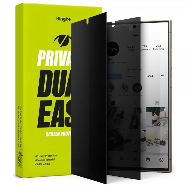 Ringke Samsung Galaxy S24 Ultra Skærmbeskyttelse Privacy Dual Easy Film