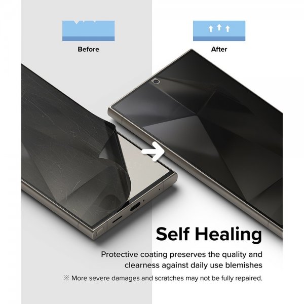 Ringke Samsung Galaxy S24 Ultra Skærmbeskyttelse Privacy Dual Easy Film