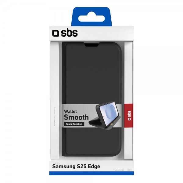 SBS Samsung Galaxy S25 Edge Etui Wallet Smooth Sort