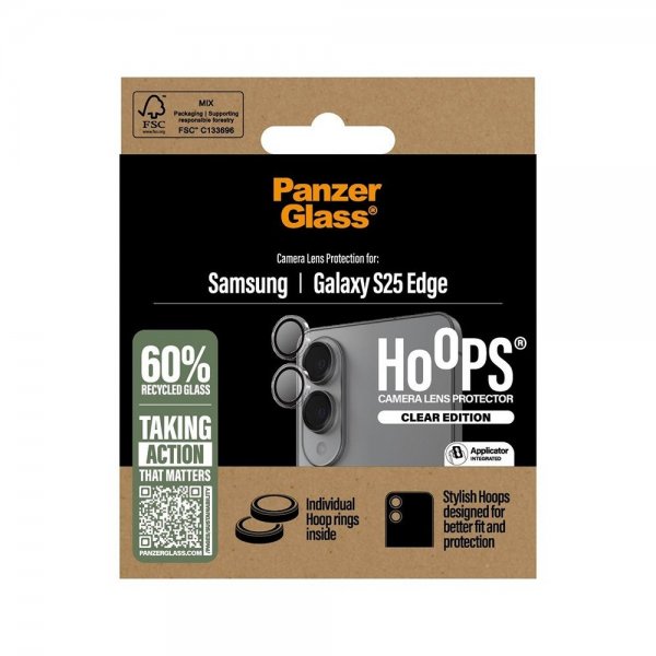 PanzerGlass Samsung Galaxy S25 Edge Kamerabeskyttelse Hoops