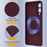 Samsung Galaxy S25 Edge Cover med Strop Silikone MagSafe Vinrød