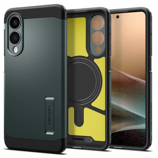 Spigen Samsung Galaxy S25 Edge Cover Tough Armor MagFit Abyss Green