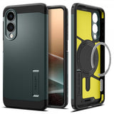 Spigen Samsung Galaxy S25 Edge Cover Tough Armor MagFit Abyss Green