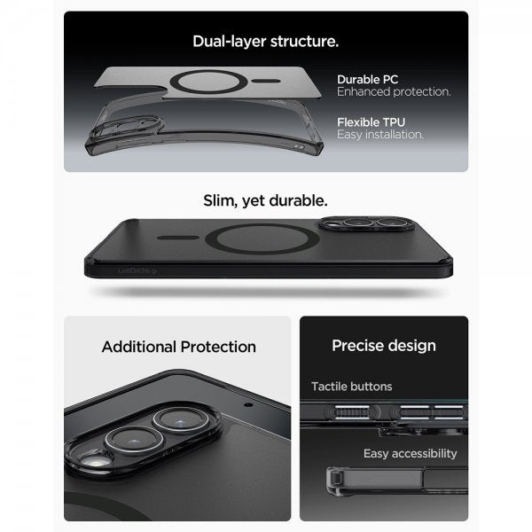 Spigen Samsung Galaxy S25 Edge Cover Ultra Hybrid MagFit Frost Black
