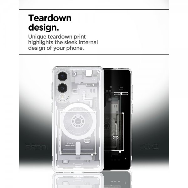 Spigen Samsung Galaxy S25 Edge Cover Ultra Hybrid Zero One MagFit Hvid