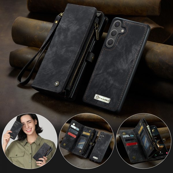 CaseMe Samsung Galaxy S25 FE Cover 008 Series Aftageligt Cover Sort