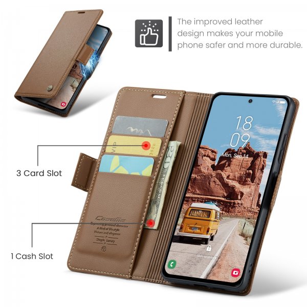 CaseMe Samsung Galaxy S25 FE Etui 023 Series Brun