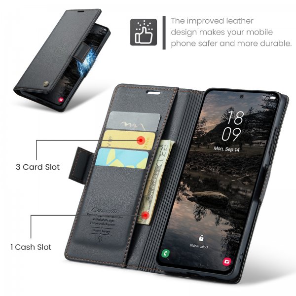 CaseMe Samsung Galaxy S25 FE Etui 023 Series Sort