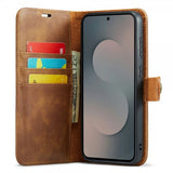 Dg.Ming Samsung Galaxy S25 FE Etui med Aftageligt Cover Brun