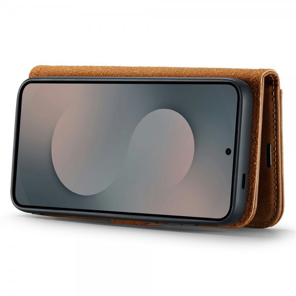 Dg.Ming Samsung Galaxy S25 FE Etui med Aftageligt Cover Brun