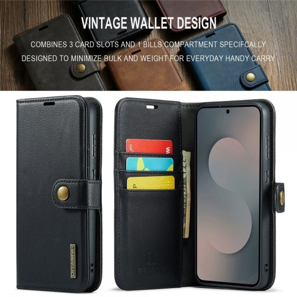 Dg.Ming Samsung Galaxy S25 FE Etui med Aftagelig Skal Sort