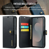 Dg.Ming Samsung Galaxy S25 FE Etui med Aftagelig Skal Sort