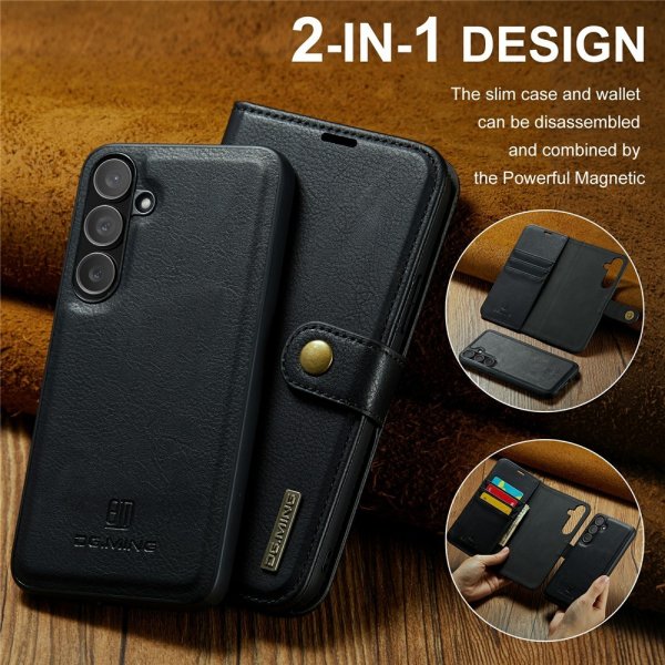 Dg.Ming Samsung Galaxy S25 FE Etui med Aftagelig Skal Sort