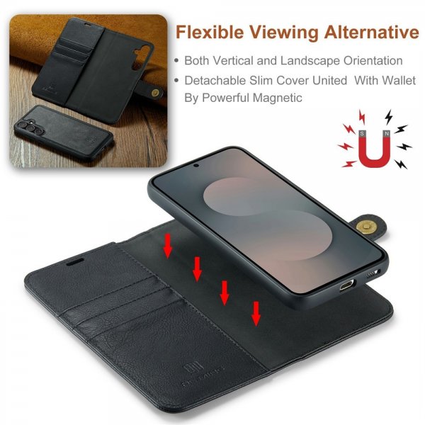 Dg.Ming Samsung Galaxy S25 FE Etui med Aftagelig Skal Sort