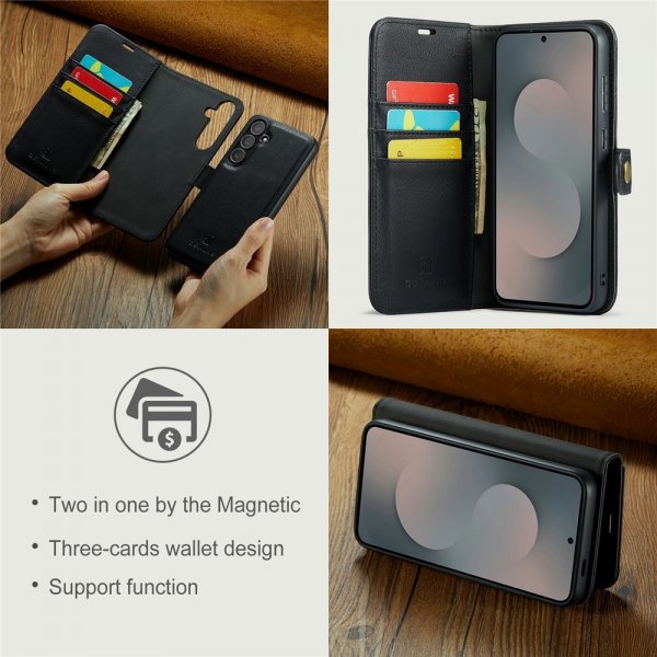 Dg.Ming Samsung Galaxy S25 FE Etui med Aftagelig Skal Sort