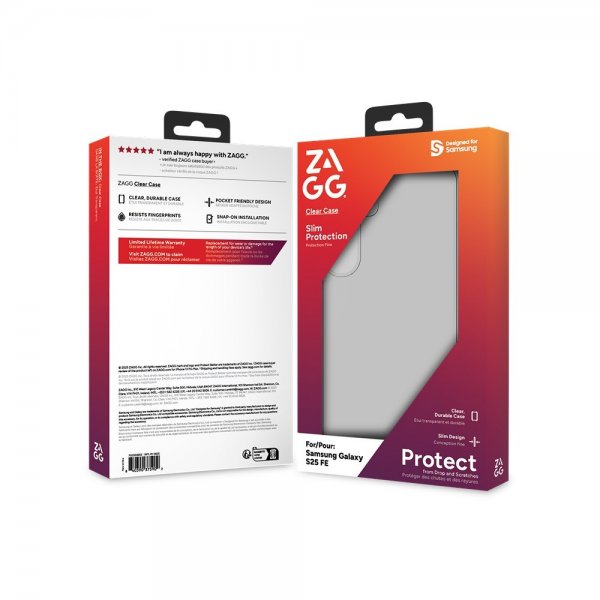 ZAGG Samsung Galaxy S25 FE Cover Clear Case Transparent