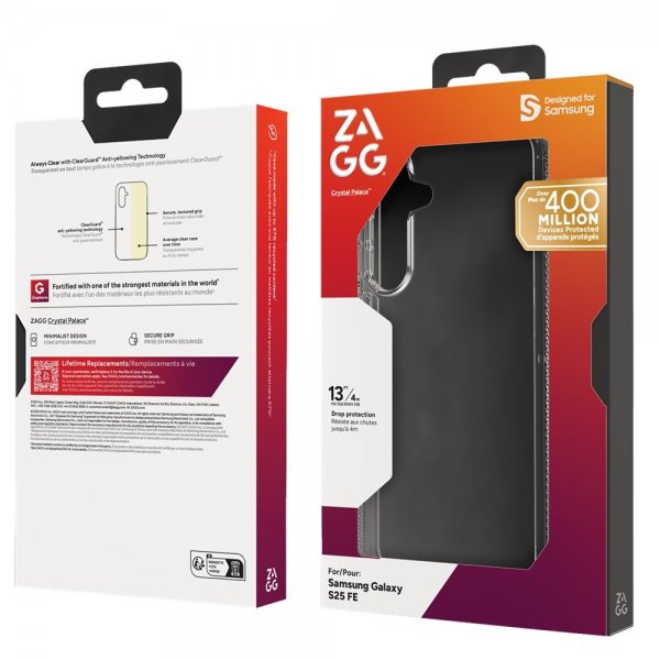 ZAGG Samsung Galaxy S25 FE Cover Crystal Palace Transparent