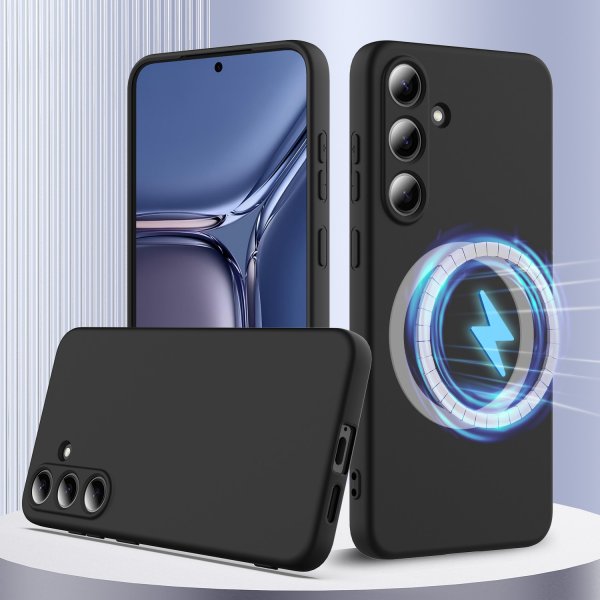 Samsung Galaxy S25 FE Cover med Rem Silikone MagSafe Sort