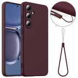 Samsung Galaxy S25 FE Cover med strop Silikone MagSafe Vinrød