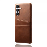 Samsung Galaxy S25 FE Cover med to Kortlommer Mørkebrun