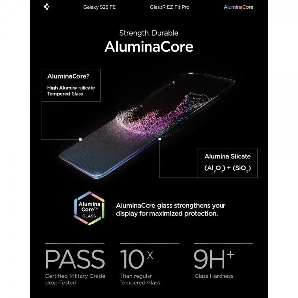 Spigen Samsung Galaxy S25 FE Skærmbeskytter GLAS.tR EZ Fit Pro 2-pak