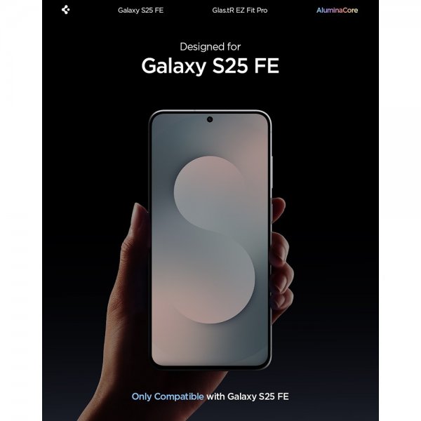 Spigen Samsung Galaxy S25 FE Skærmbeskytter GLAS.tR EZ Fit Pro 2-pak