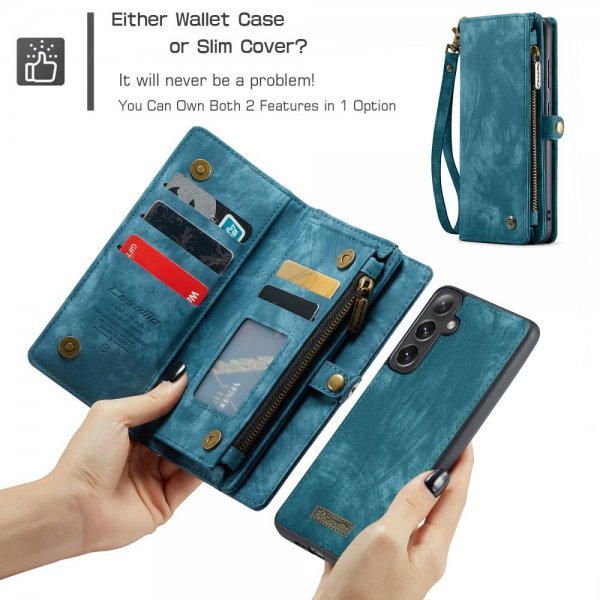 CaseMe Samsung Galaxy S25 Etui 008 Series Aftageligt Cover Blå