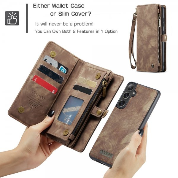CaseMe Samsung Galaxy S25 Etui 008 Series Aftageligt Cover Brun