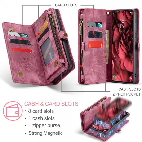 CaseMe Samsung Galaxy S25 Etui 008 Series Aftageligt Cover Rød