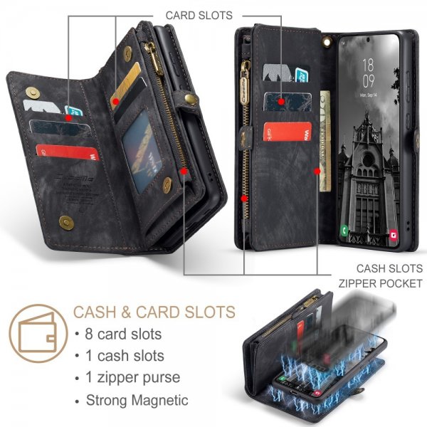 CaseMe Samsung Galaxy S25 Etui 008 Series Aftageligt Cover Sort
