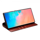 Qialino Samsung Galaxy S25 Etui Ægte Læder Brun