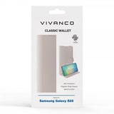 Vivanco Samsung Galaxy S25 Etui Classic Wallet Gråbrun