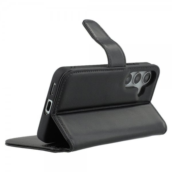 Nordic Covers Samsung Galaxy S24/Galaxy S25 Etui Essential Leather Raven Black